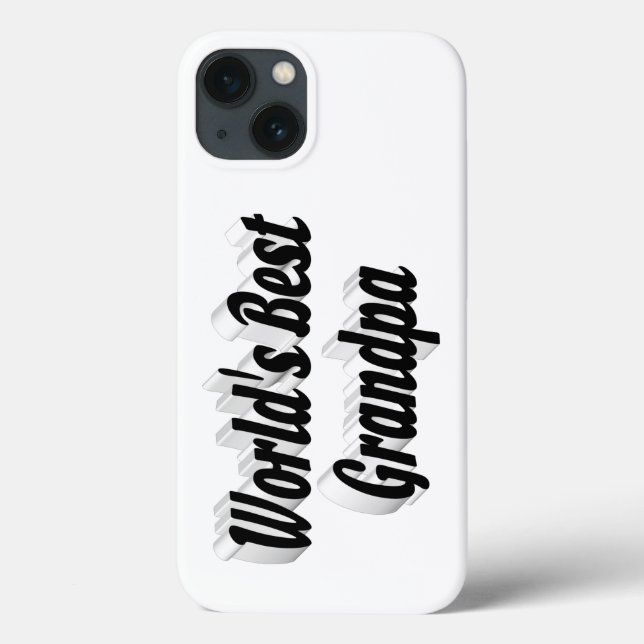 Coques Case-Mate iPhone Meilleur texte noir Grandpa (Verso)