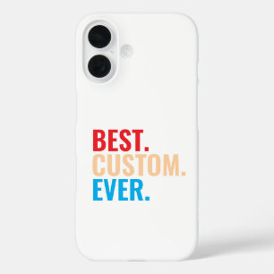 Coque Pour iPhone 16 Meilleur texte vintage rétro Customisé personnalis