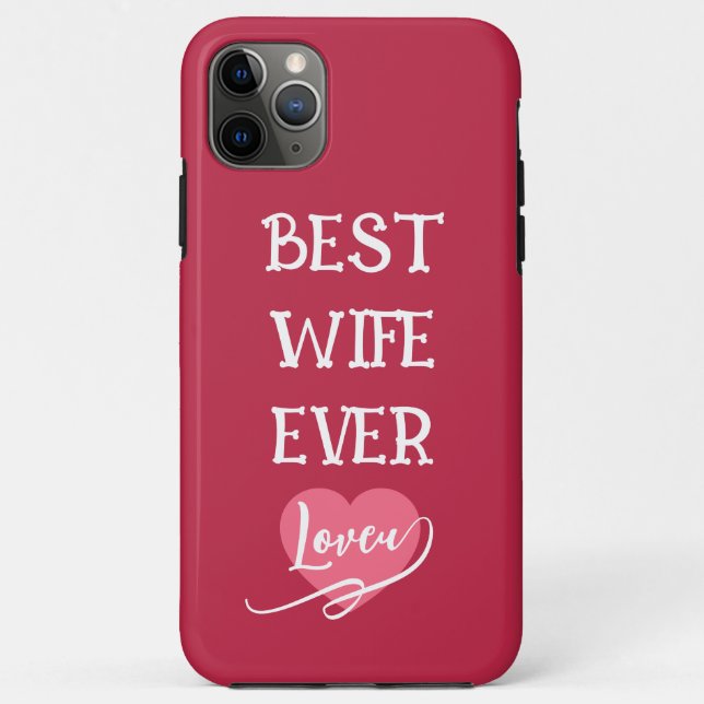 Coques Case-Mate iPhone Meilleure épouse personnalisée rose et blanc (Dos)