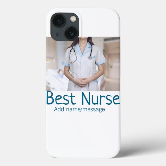 Coques Case-Mate iPhone Meilleure infirmière ajouter le nom de la photo te (Verso)