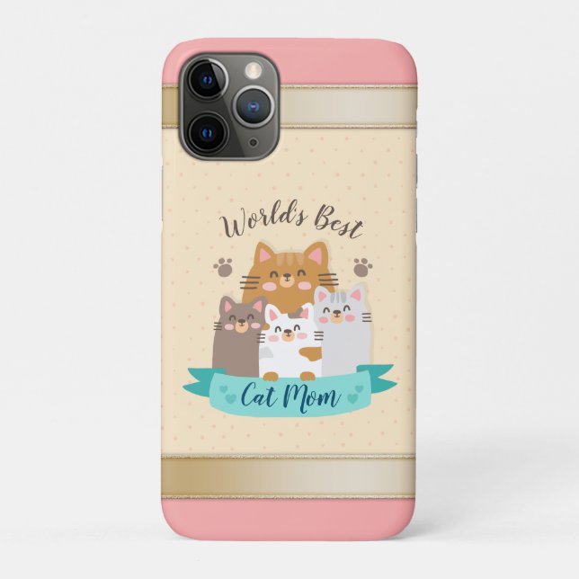 Coques Case-Mate iPhone Meilleure maman chatte du monde - Cute Kittens (Dos)