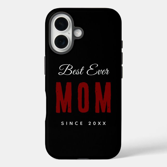 Coques Case-Mate iPhone Meilleure Maman Depuis 20XX Moderne Simple Élégant (Verso)
