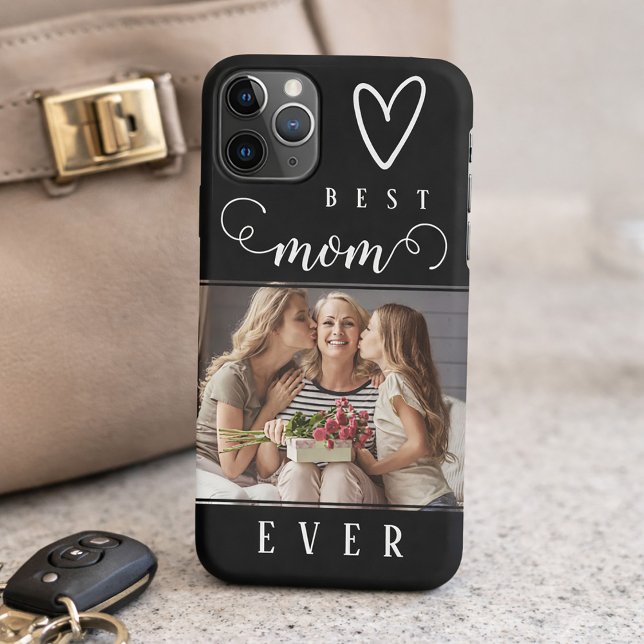 Coques Case-Mate iPhone Meilleure Maman du Monde Photo de Style Moderne (Modern Script Best Mom Ever Photo Case-Mate iPhone Case)