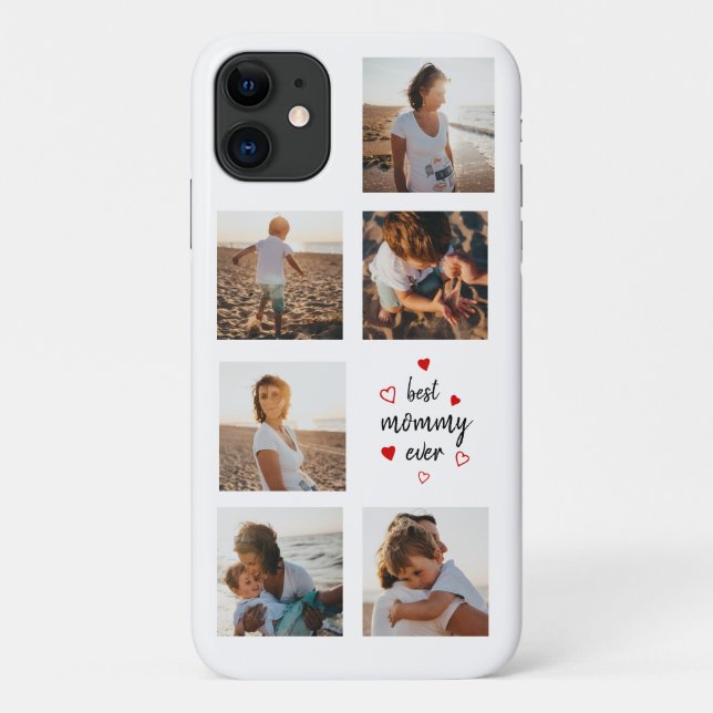 Coques Case-Mate iPhone Meilleure Maman Ever Collage de Photos Fête des Mè (Dos)