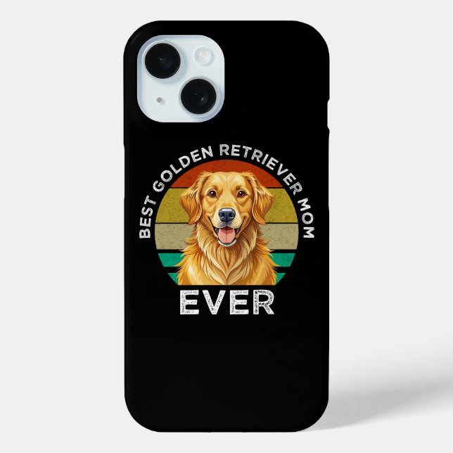 Coques Case-Mate iPhone Meilleure maman Golden Retriever de tous les temps (Verso)