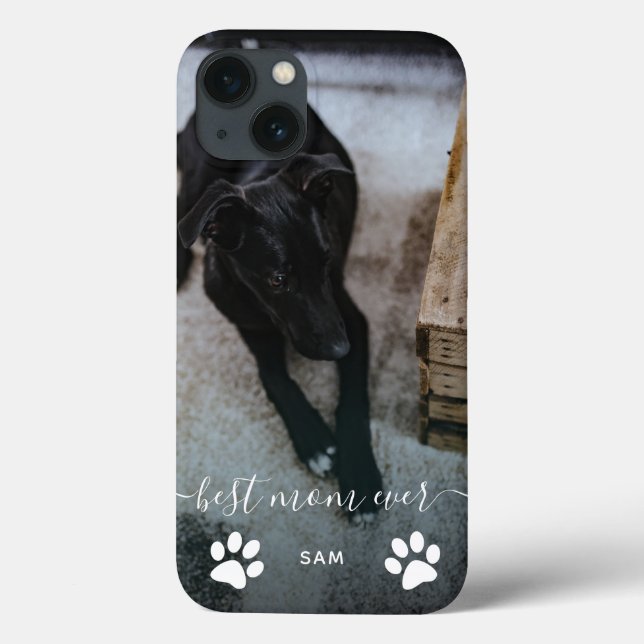 Coques Case-Mate iPhone Meilleure Maman Personnalisée avec Photo de Chien (Verso)