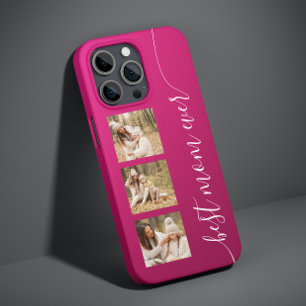 Coque Case-Mate iPhone Meilleure Maman Photo Image  Écriture Élégante Ros