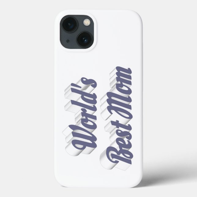 Coques Case-Mate iPhone Meilleure Maman texte gris (Verso)
