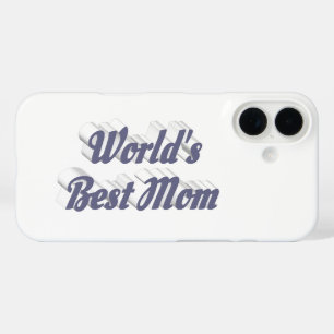 Coque Pour iPhone 16 Meilleure Maman texte gris