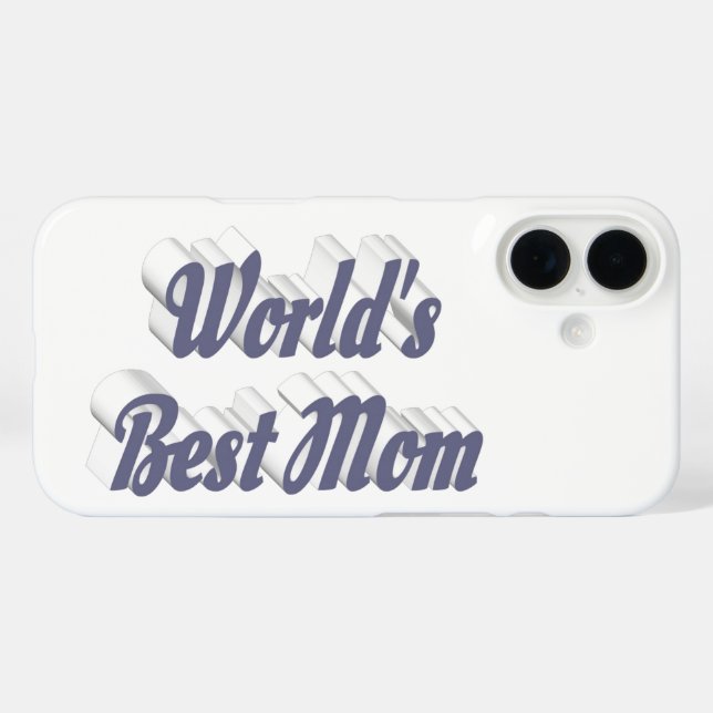 Coques Case-Mate iPhone Meilleure Maman texte gris (Verso (horizontal))