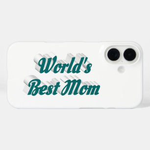 Coque Pour iPhone 16 Meilleure Maman texte vert
