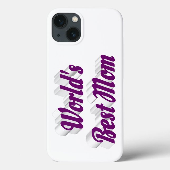 Coques Case-Mate iPhone Meilleure Maman texte violet (Verso)