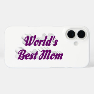 Coque Pour iPhone 16 Meilleure Maman texte violet
