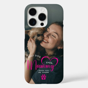 Coque iPhone 16 Pro Meilleure photo cadeau de maman de chien du monde