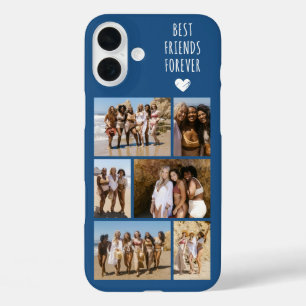 Coque Pour iPhone 16 Plus Meilleures Amies Pour Toujours 6 Photo Bleue