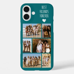 Coque Pour iPhone 16 Plus Meilleures Amies Pour Toujours 6 Photo Sarcelle
