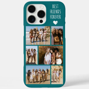 Coque iPhone 16 Pro Max Meilleures Amies Pour Toujours 6 Photo Sarcelle