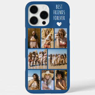 Coque iPhone 16 Pro Max Meilleures Amies Pour Toujours 8 Photo Bleue