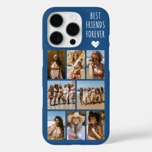 Coque iPhone 16 Pro Meilleures Amies Pour Toujours 8 Photo Bleue