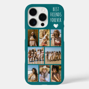 Coque iPhone 16 Pro Meilleures Amies Pour Toujours 8 Photo Sarcelle