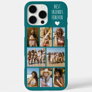 Coque iPhone 16 Pro Max Meilleures Amies Pour Toujours 8 Photo Sarcelle