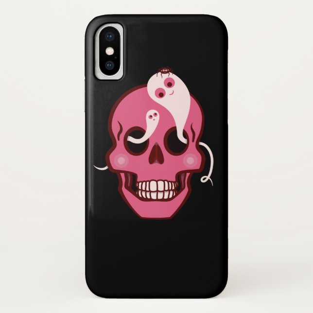Coques Case-Mate iPhone Mélange Crâne Avec Araignée Et Fantômes Dans Les Y (Dos)