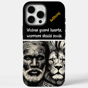 Coque iPhone 16 Pro Max Mélange de culture africaine et de faune
