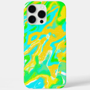Coque iPhone 16 Pro Max Mélange de peinture liquide à texture de marbre Vi