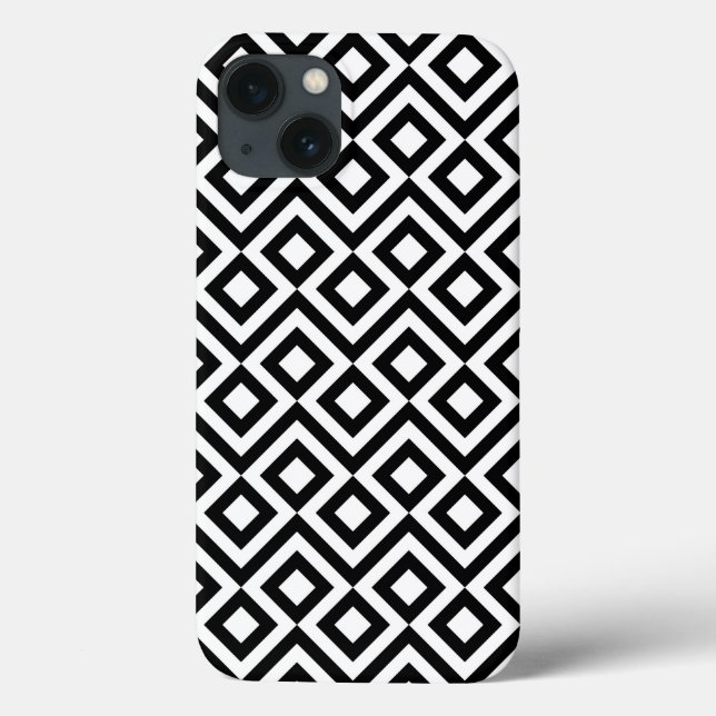Coques Case-Mate iPhone Mélange géométrique en noir et blanc (Verso)