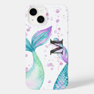 Coque Case-Mate iPhone Mélange sirène d'aquarelle Monogramme