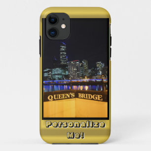 Coque iPhone 11 Melbourne Australia City Lights sur le pont Queens