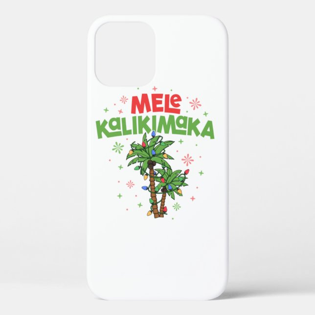 Coques Case-Mate iPhone Mele Kalikimaka Hawaiian Christmas Palm Tree Light (Verso)