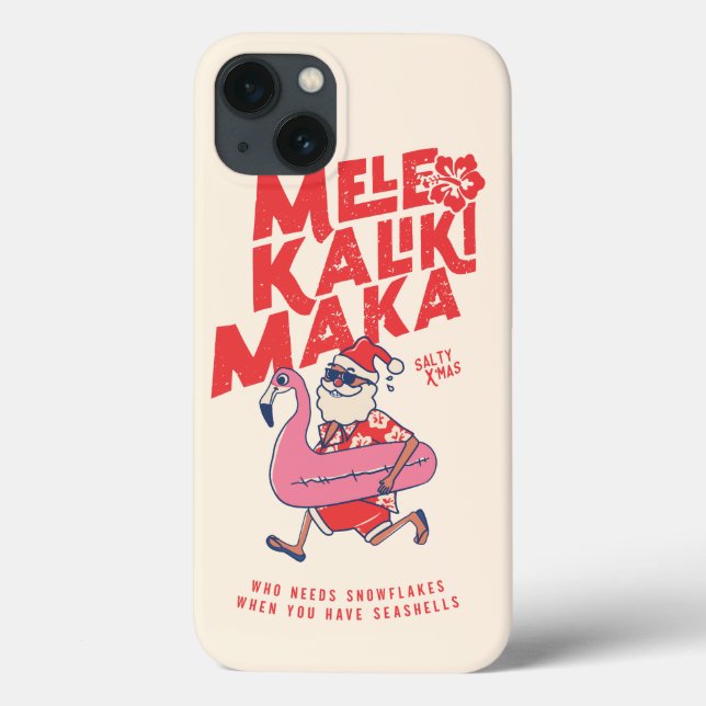 Coques Case-Mate iPhone Mele Kalikimaka Père Noël Flamant rose Getaways de (Verso)