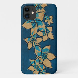 Case-Mate iPhone Case Melia Hawaii Plumeria Faux Wood Blue