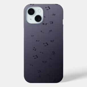 Coque Case-Mate iPhone Mélodie gothique foncé : Ombre Notes musicales