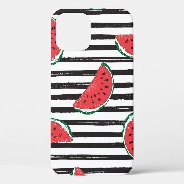 Coques Case-Mate iPhone Mélon d'eau Motif transparent rayé (Verso)