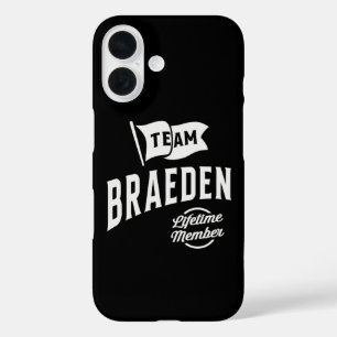 Coque Pour iPhone 16 Membre à vie de l'équipe Braeden