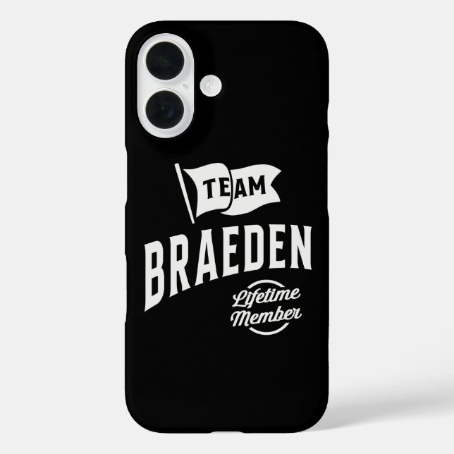 Coques Case-Mate iPhone Membre à vie de l'équipe Braeden (Verso)