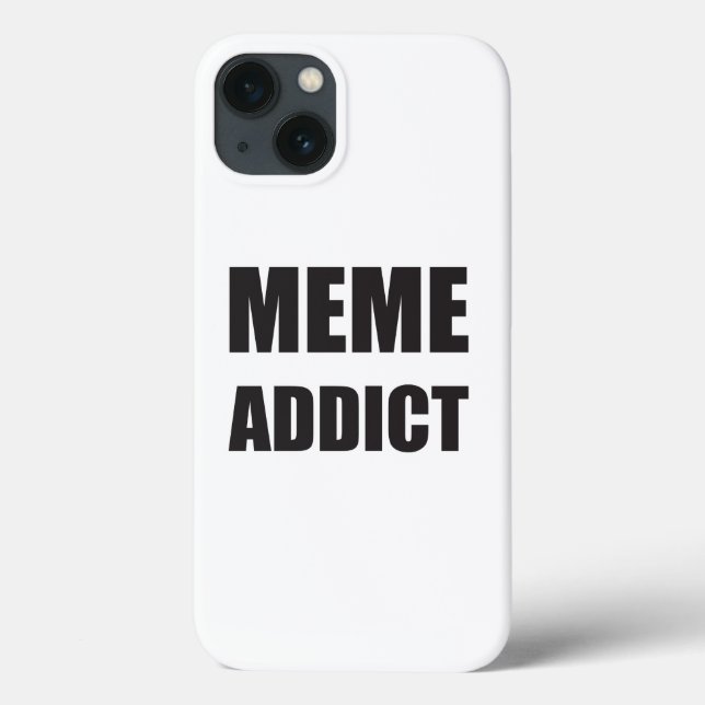 Coques Case-Mate iPhone "Meme Addict" texte noir design (Verso)