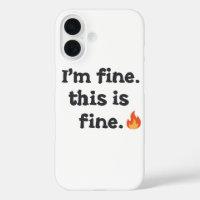 Mème sarcastique "Tout va bien" avec émoji de feu
