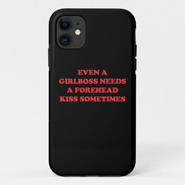 Coques Case-Mate iPhone Même une girlboss a besoin d'un baiser sur le fron (Dos)