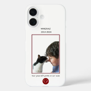 Coque Pour iPhone 16 Mémorial aux animaux de compagnie "Pailles gauche