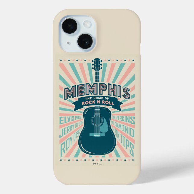Coques Case-Mate iPhone Memphis, TN : Série de guitares | Rock-N-Roll (Verso)