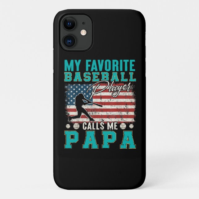 Coques Case-Mate iPhone Mens Mon Joueur De Baseball Préféré M'Appelle Papa (Dos)