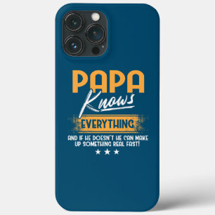 Case-Mate iPhone Case Mens Papa Knows Everything Funny Father's Day
