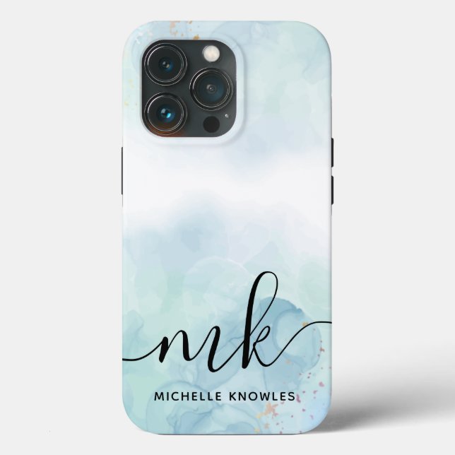 Coques Case-Mate iPhone Menthe et bleu (Verso)