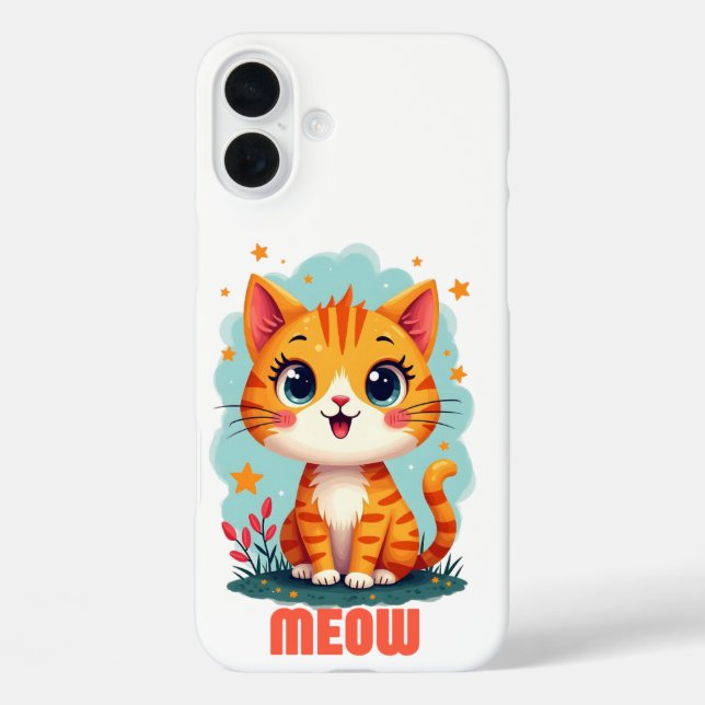 Coques Case-Mate iPhone Meow iPhone 16 Plus Coque-Mate - Protéger Purrfect (Verso)