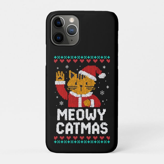 Coques Case-Mate iPhone Meowy Catmas (Dos)