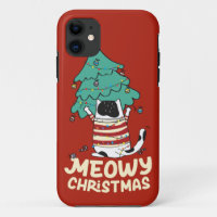 Meowy Christmas Funny Amoureux des chats