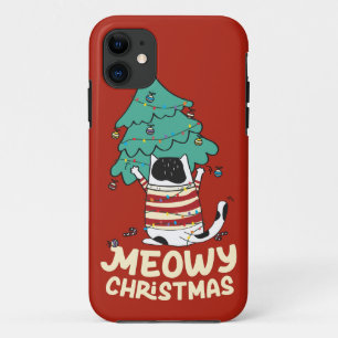 Case-Mate iPhone Case Meowy Christmas Funny Amoureux des chats